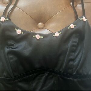 NWT Wild Fable Black Satin Cropped Top 🥀🥀 🥀